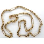 9ct gold trombone neck chain, L: 46 cm, 3.4g. P&P Group 1 (£14+VAT for the first lot and £1+VAT
