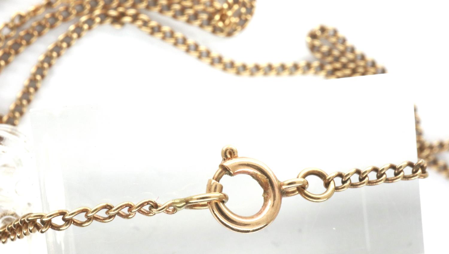 9ct gold fine link neck chain, L: 68 cm, 3.9g. P&P Group 1 (£14+VAT for the first lot and £1+VAT for - Image 2 of 2