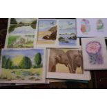 Large quantity of artists sketchbooks, containing watercolours. P&P Group 3 (£25+VAT for the first