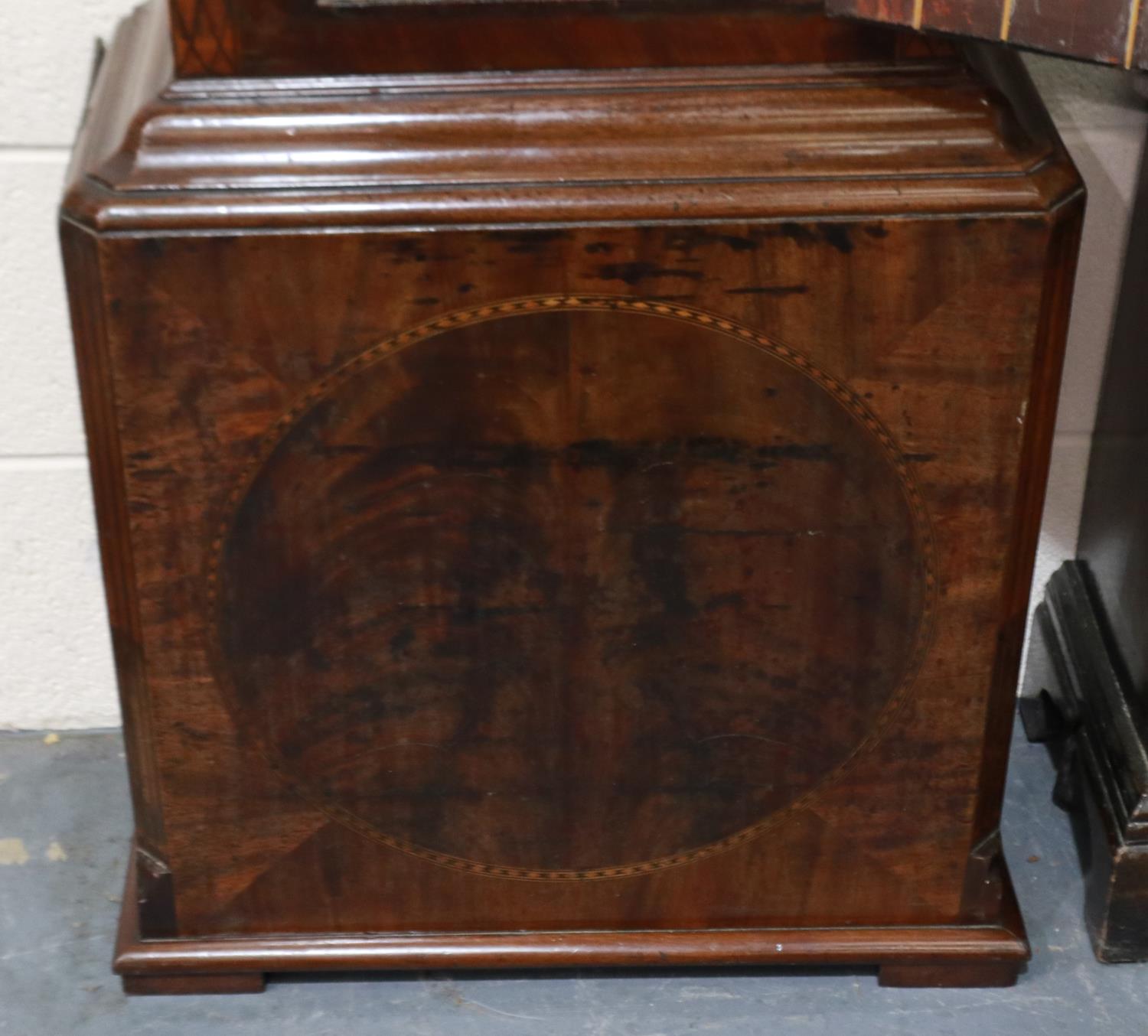 Joh Barber of Nottingham early 19th century mahogany and walnut cased longcase clock with painted - Image 4 of 4