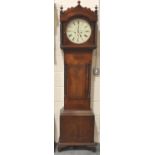 Early 19th century Castle Cary longcase clock, signed Duval with two subsidiary dials and hourly