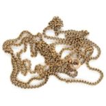 9ct gold fine link neck chain, L: 68 cm, 3.9g. P&P Group 1 (£14+VAT for the first lot and £1+VAT for