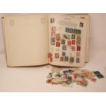 The Strand stamp album part complete and other mixed loose stamps. P&P Group 2 (£18+VAT for the