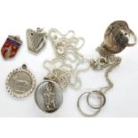 Mixed 925 silver jewellery including a ring and pendants. P&P Group 1 (£14+VAT for the first lot and