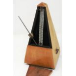 Maelzel wooden cased metronome, H: 24 cm. P&P Group 1 (£14+VAT for the first lot and £1+VAT for
