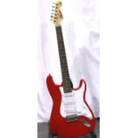 Redwood Stratocaster style electric guitar. P&P Group 3 (£25+VAT for the first lot and £5+VAT for