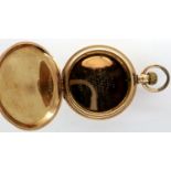 Gold plated full hunter pocket watch case, dial D: 55 mm. P&P Group 1 (£14+VAT for the first lot and