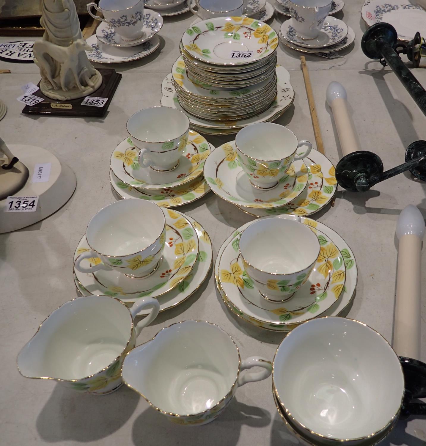 Delphine bone china tea service. Not available for in-house P&P