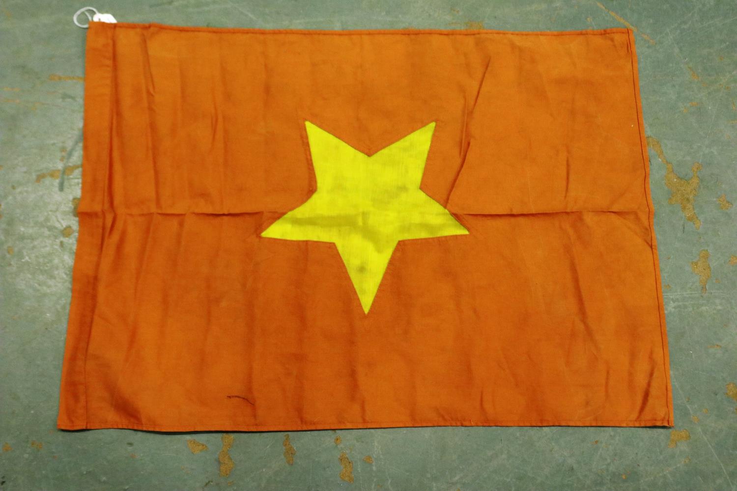 Vietnam War period N.V.A (North Vietnamese Army) flag, 55 x 75 cm. P&P Group 1 (£14+VAT for the - Image 2 of 2