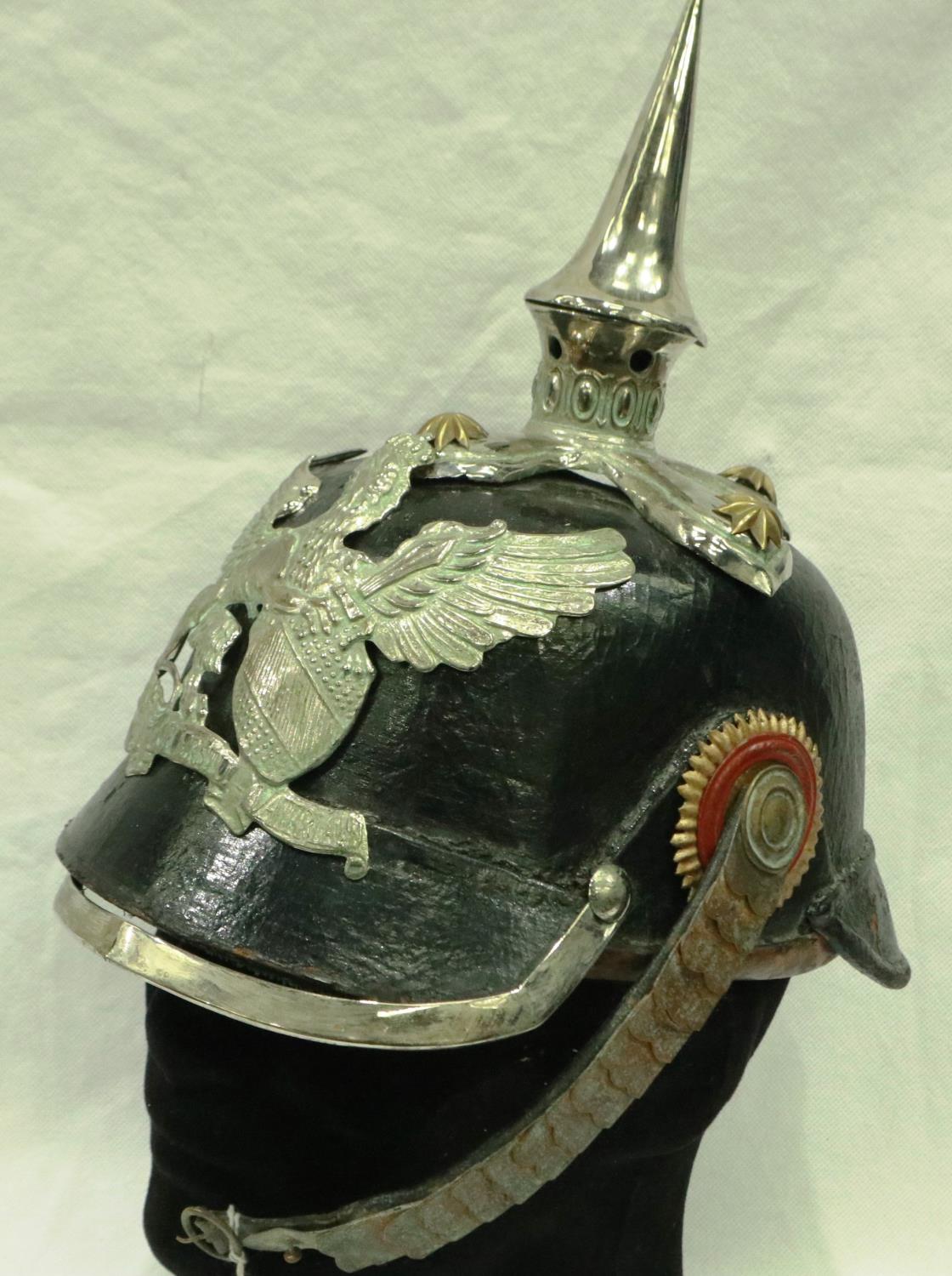 WWI Imperial German restored 1845 model Bayen Dragoner Regiment no 20 Officers Pickelhaube. P&P