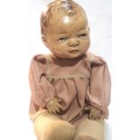 Vintage American doll with composite head. P&P Group 2 (£18+VAT for the first lot and £3+VAT for