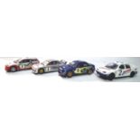 Four Scalextric slot cars, in very good condition, split tyres, minor scuffs, unboxed. P&P Group