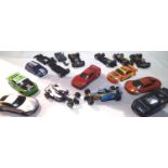 Three Scalextric cars, spares or repair, plus spare bodies and chassis. P&P Group 1 (£14+VAT for the