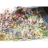 Selection of Britians detail soldiers to include German, British WWII, cowboys, Indians etc and