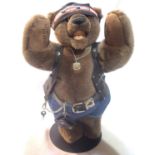 Franklin Mint Heirloom bears; Biker bear Harley Davidson, Live To Ride- Ride To Live on paws, H: