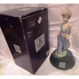 Boxed Lladro Collectors Society figurine, Pocket Full Of Wishes 7650 on a Lladro stand, H: 26 cm,