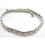 925 silver neck chain, L: 37 cm, 91g. P&P Group 1 (£14+VAT for the first lot and £1+VAT for