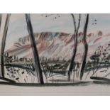 Julia Midgley (B. 1948): watercolour, MTE St Victoire, labels verso, 44 x 27 cm. Not available for