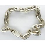 925 silver link bracelet, L: 22 cm. P&P Group 1 (£14+VAT for the first lot and £1+VAT for subsequent