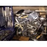 Collection of mixed cutlery to include plated items and Mappin & Webb. Not available for in-house