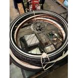 26 x 2 x 1 3/4 new bike tyre a complete wheel with disc brake assembly and 2 whitewall tyres. Not