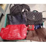 Quantity of mixed bags including handbags. Not available for in-house P&P