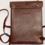 WWII German officers brown leather map case bearing impressed stamps and dated 1941. P&P Group 3 (£