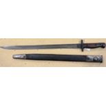 WWI British 1907 pattern bayonet, dated March 1918, maker Wilkinson, a little tight in the