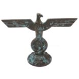 Third Reich bronze desk eagle. P&P Group 3 (£25+VAT for the first lot and £5+VAT for subsequent