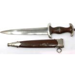 Rare early Third Reich SA dagger with brown painted sheath, maker Eichorn, Solingen. P&P Group 3 (£