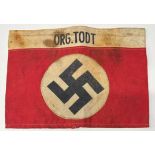 Third Reich Organisation Todt armband. P&P Group 1 (£14+VAT for the first lot and £1+VAT for