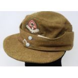 Third Reich RAD Labour Corps enlisted Mans/NCOs M43 cap. P&P Group 2 (£18+VAT for the first lot