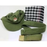 Vietnam War era Vietcong hat, belt and scarf. P&P Group 2 (£18+VAT for the first lot and £3+VAT