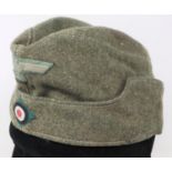 Third Reich M34 army overseas cap, made by Schubt, Berlin. P&P Group 1 (£14+VAT for the first lot