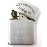 1970 Dated Zippo Lighter with the name of an ARVN Ranger and his year of birth engraved on the front