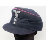 Third Reich Firemans M43 cap. P&P Group 2 (£18+VAT for the first lot and £3+VAT for subsequent lots)