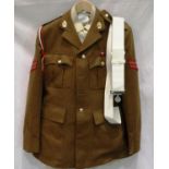 British dress uniform badged to the rank of corporal, comprising tunic, trousers, shirt, tie and