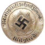 Third Reich RLB Air Raid Wardens marker plate. P&P Group 3 (£25+VAT for the first lot and £5+VAT for