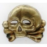 Third Reich Allgemeine Totenkopf death head cap skull. P&P Group 2 (£18+VAT for the first lot and £