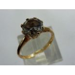 9ct gold tourmaline set solitaire ring, size L, 2.0g. P&P Group 1 (£14+VAT for the first lot and £