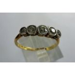 18ct gold diamond and platinum ring, hallmarked Chester assay, Size N, 1.97g. P&P Group 1 (£14+VAT