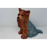 Beswick fireside Yorkshire terrier, H: 30 cm, no cracks or chips. P&P Group 2 (£18+VAT for the first