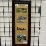 Water Raffles (19th / 20th century): series of four watercolours, Seasons. Not available for in-