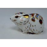 Royal Crown Derby bank vole paperweight with gold stopper, H: 50 mm, no cracks or chips. P&P Group 1