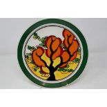 Wedgwood limited edition Clarice Cliff plate in the Orange Erin pattern, D: 26 cm, no cracks or