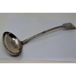 Georgian silver plated ladle. P&P Group 1 (£14+VAT for the first lot and £1+VAT for subsequent lots)