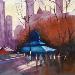 Christine Nicholson (contemporary): watercolour on paper, Matriz Plaza, dated 08, 50 x 40 cm. Not