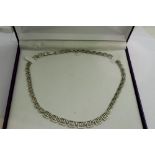 Boxed silver articulated necklace, L: 42 cm. P&P Group 1 (£14+VAT for the first lot and £1+VAT for
