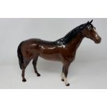 Large Beswick racehorse, H: 30 cm, no cracks or chips. P&P Group 1 (£14+VAT for the first lot and £