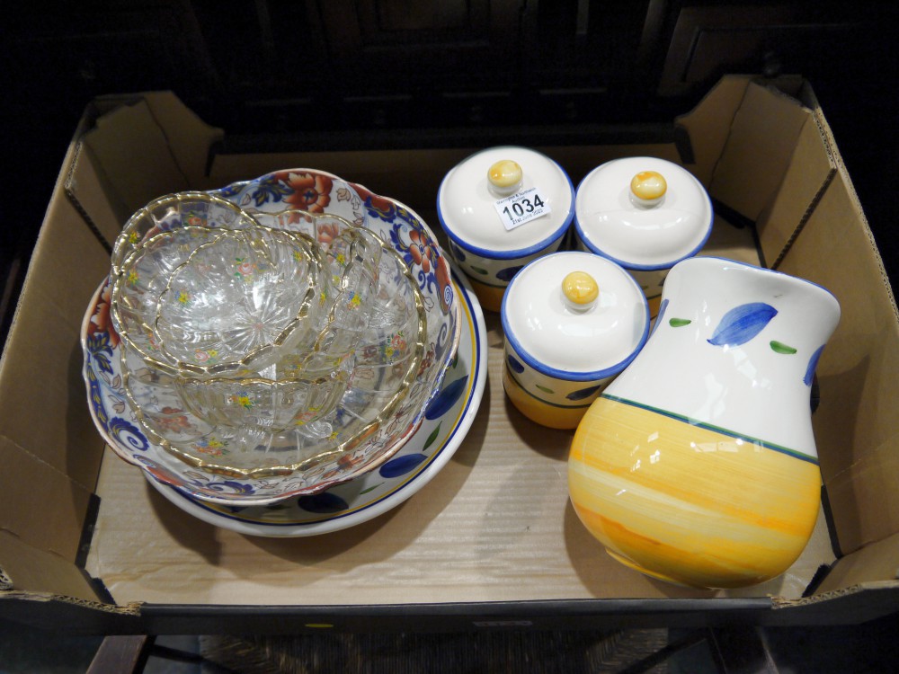 Mixed lot of ceramics and glassware modern and vintage. Not available for in-house P&P